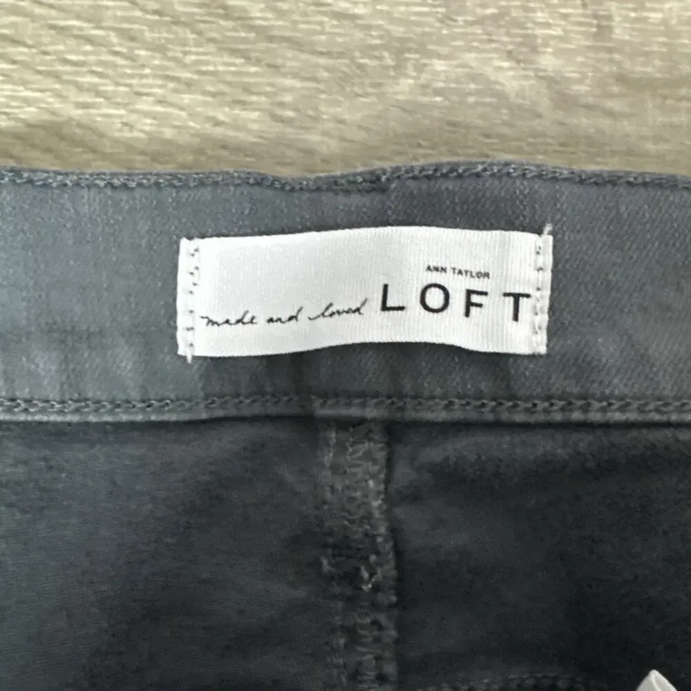 LOFT Modern Skinny Jeans High Rise Stretch Slate Gray sz 32/14 - Picture 4 of 7